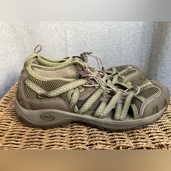Chaco Outcross Lace - Water Shoes Women’s 11 Fern -Hiking Trail Outdoors Sandals - Picture 6 of 15